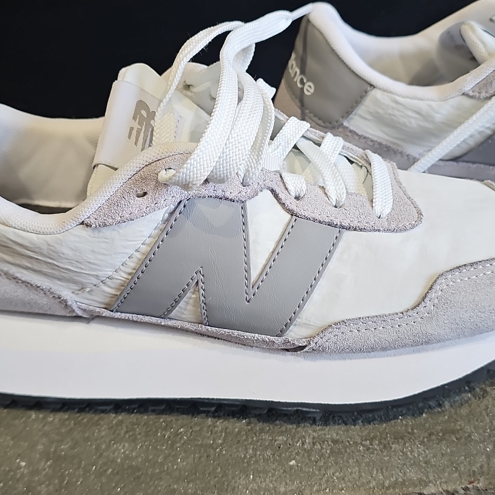 New Balance White & Light Gray Casual Runner Sneakers - Picture 2 of 8
